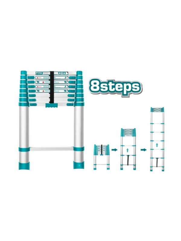 Aluminium Telescopic Ladder – 8 Steps