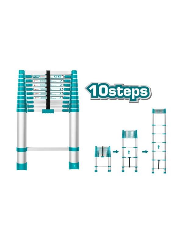 Aluminium Telescopic Ladder – 10 Steps