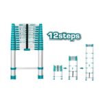 Aluminium Telescopic Ladder – 12 Steps
