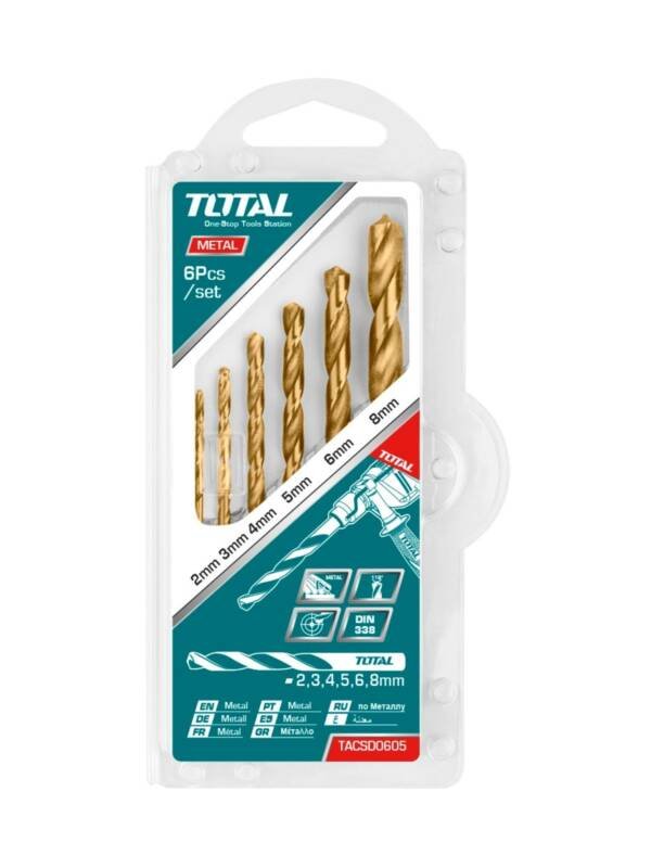 6pcs HSS Twist Drill Bits Set