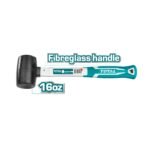 450g Rubber Hammer with Unique Design Fiberglass Handle