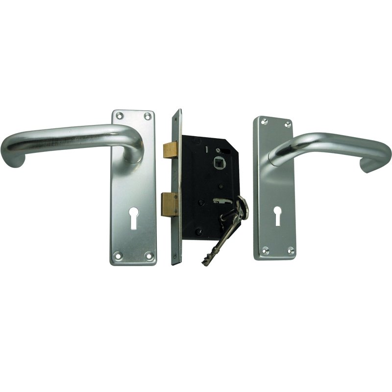 BOTH SIDE KEY, BATHROOM ALUMINIUM Aluminium Lockset – Big Key 55MM BACKSET LOCKBODY