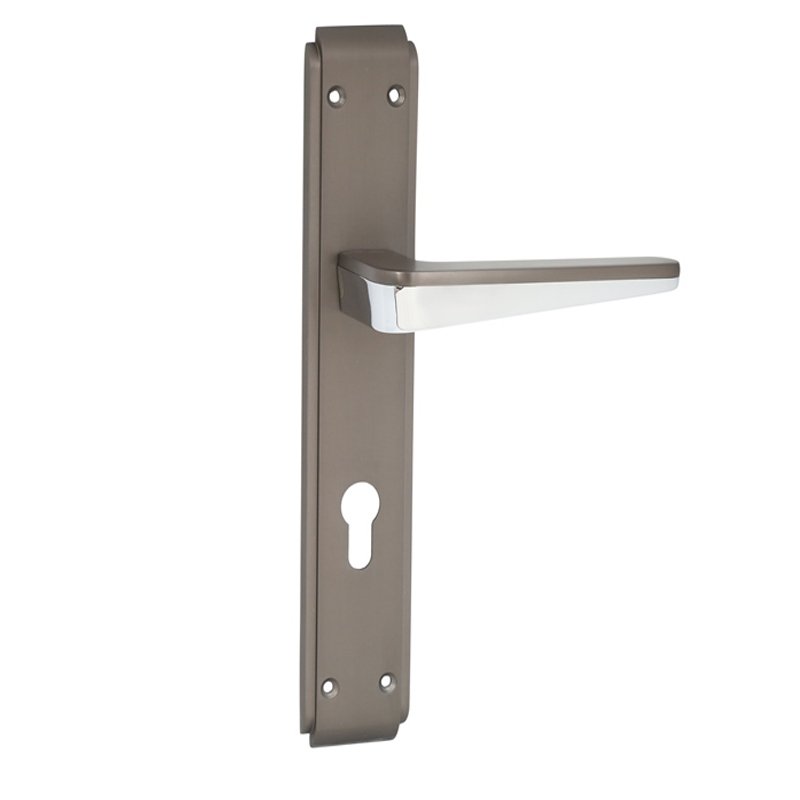 Black Nickel Silver Lever Handle