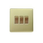A306 3GANG 2WAY SWITCH GOLD